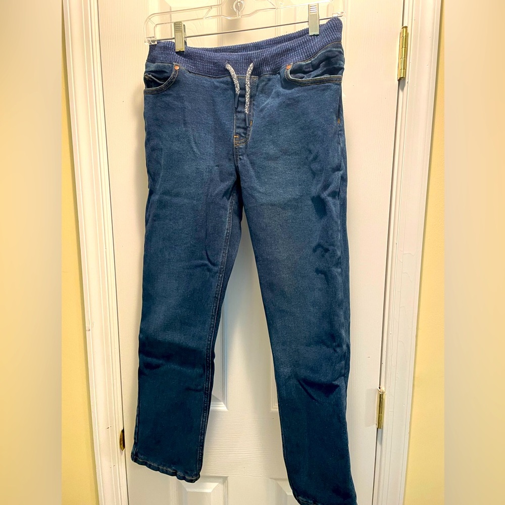 Lands End Boys 10-12 Husky Pull-on Jeans